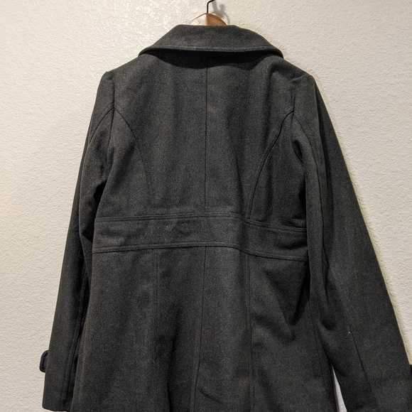 NWOT - YMI Grey Pea Coat sz Large - Picture 2 of 4